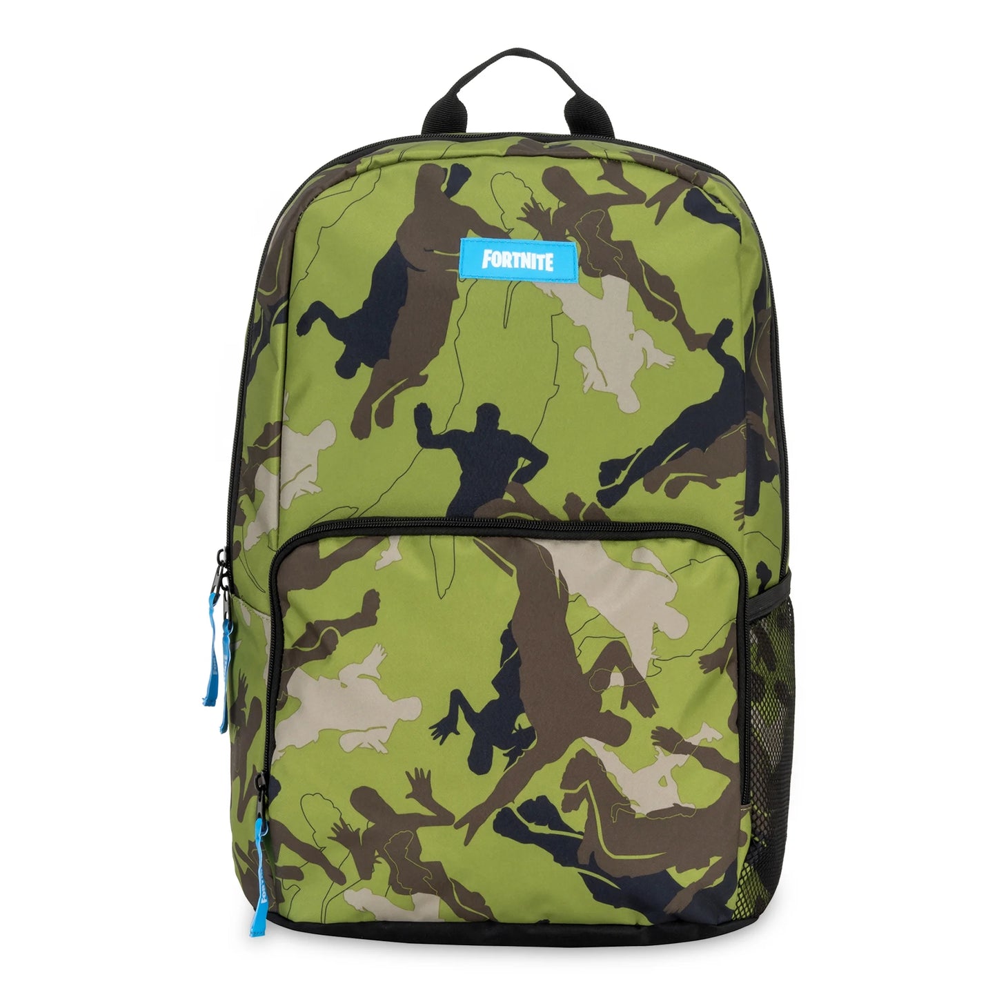 Fortnite Unisex Amplify Green Camouflage Backpack with Side Exterior Mesh Pocket