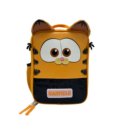 Garfield Grub Kids Insulated Reusable Lunch Bag with Mesh Water Bottle Pocket and Handle