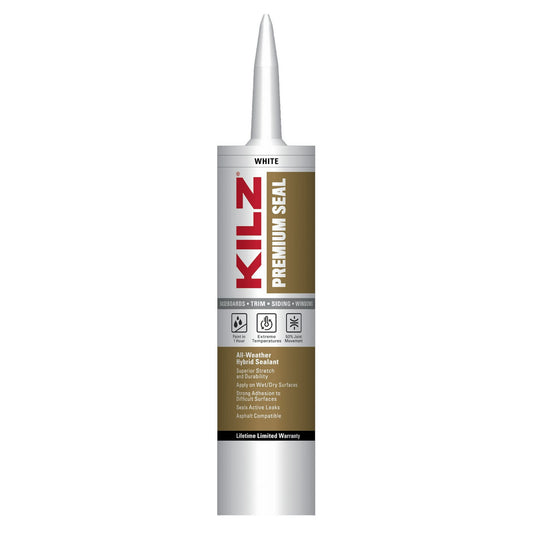 KILZ Premium White Sealant Silicone Caulk, 10 oz., S1111