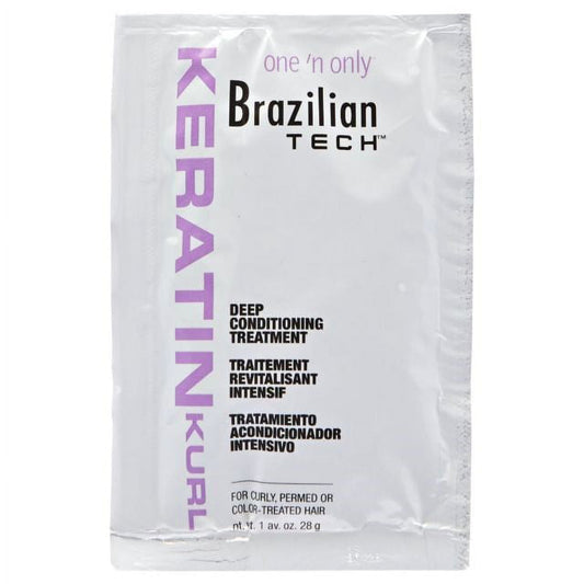 One N Only Brazilian Tech Keratin Kurl Deep Conditioning Treatment, 1 Oz