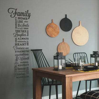 RoomMates Family Quote Peel and Stick Wall Decals, 7.5 in x 16.7 in