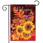 Fall Bounty Welcome Garden Flag Autumn Floral 12.5" x 18" Rain or Shine