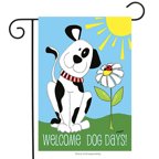 Dog Days Summer Garden Flag Puppy Sunshine 12.5" x 18" Rain or Shine