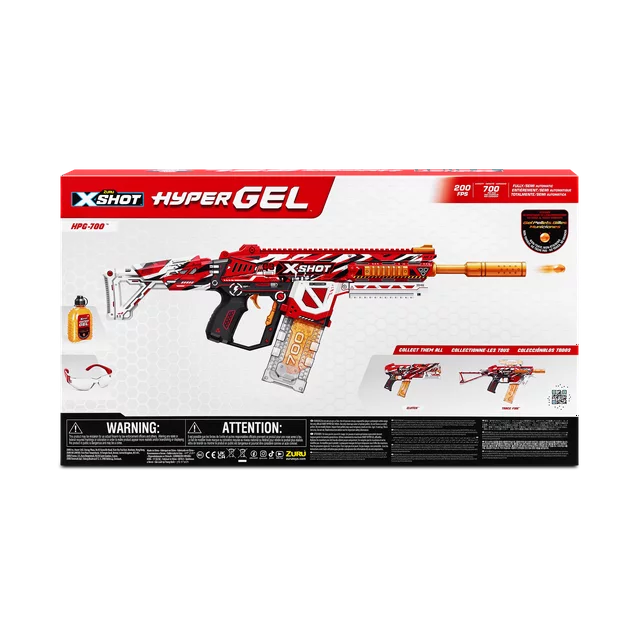 X-Shot Hyper Gel HPG-700 Blaster (20,000 Hyper Gel Pellets) by ZURU for Ages 14-99