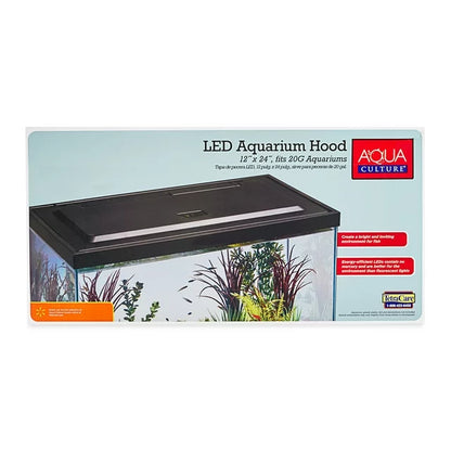 Aqua Culture 20 Gallon Fish Tank Hood with LED Light