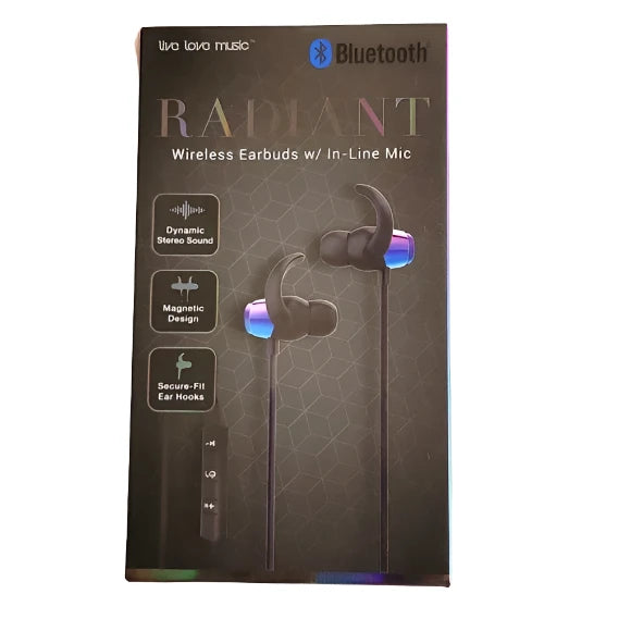 Radiant Wireless Earbuds W/ In-line Mic