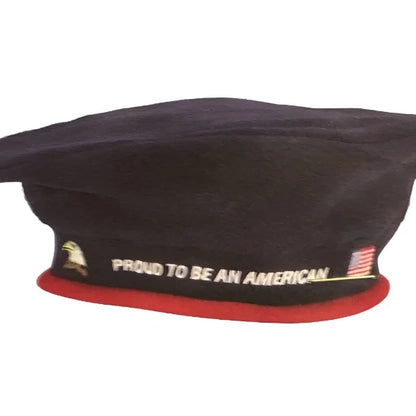 Fleece Patriotic Beret “Proud to be an American” and “United We Stand”