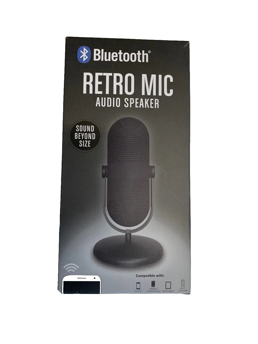 Portable Audio Retro Mic Bluetooth Wireless Speaker Black