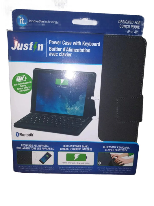 Justin Black iPad Air 5800mAh Power Case with Keryboard