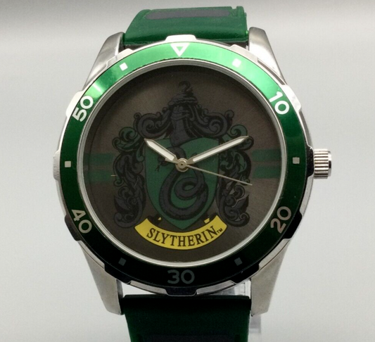 Harry Potter Slytherin Watch Men 44mm Green Silver Tone Round Dial