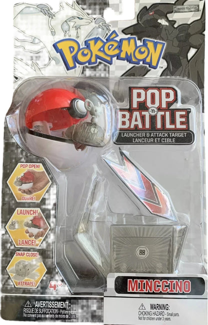 Pokemon Pop n Battle Launcher & Attack Target With Minccino