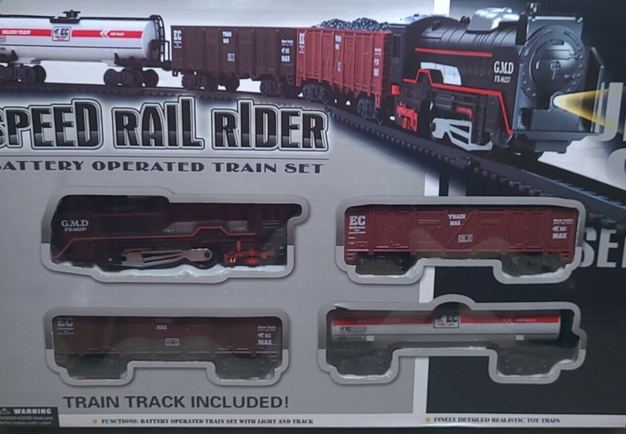 Detailed Speed Rail Rider Battery Operated Train Set