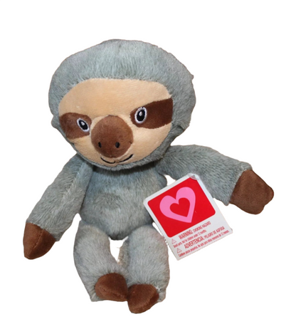 Little Funny Sloth Plush 10" Stuffed Animal Gray Buddy Valentine's Day Gift Cute