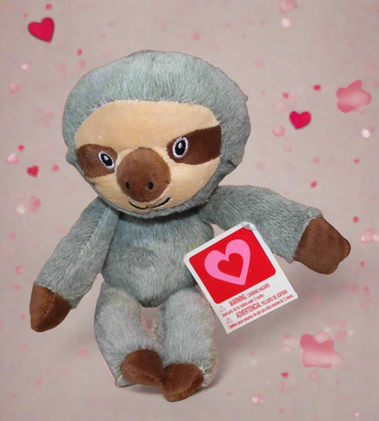 Little Funny Sloth Plush 10" Stuffed Animal Gray Buddy Valentine's Day Gift Cute