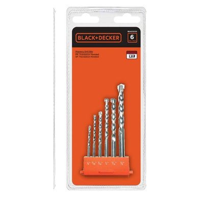 BLACK+DECKER 6-Piece Masonry Bit Set, BDAMASON-6M