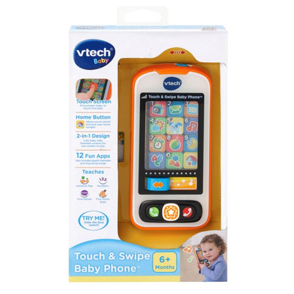 VTech Touch and Swipe Baby Phone, Orange