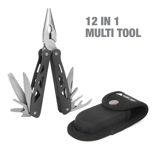 Ozark Trail 12-in-1 Multi-Tool with Carrying Sheath, Black, Model 8702