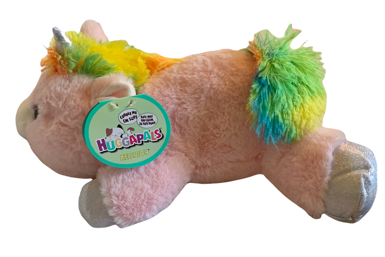 HUGGAPALS - Pink Unicorn w/Sparkle Eyes - 14" - Zoe