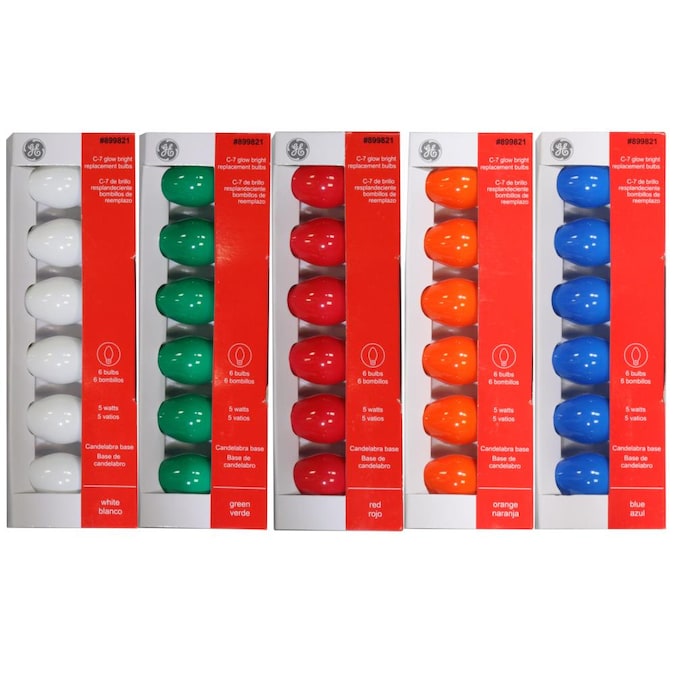 GE String-A-Long Assorted Incandescent C7 Assorted String Light Bulbs