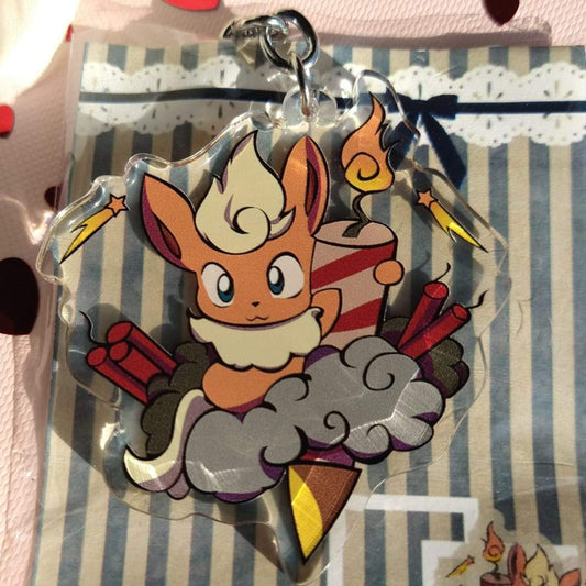 Pokemon Keychain - Flareon Cloud