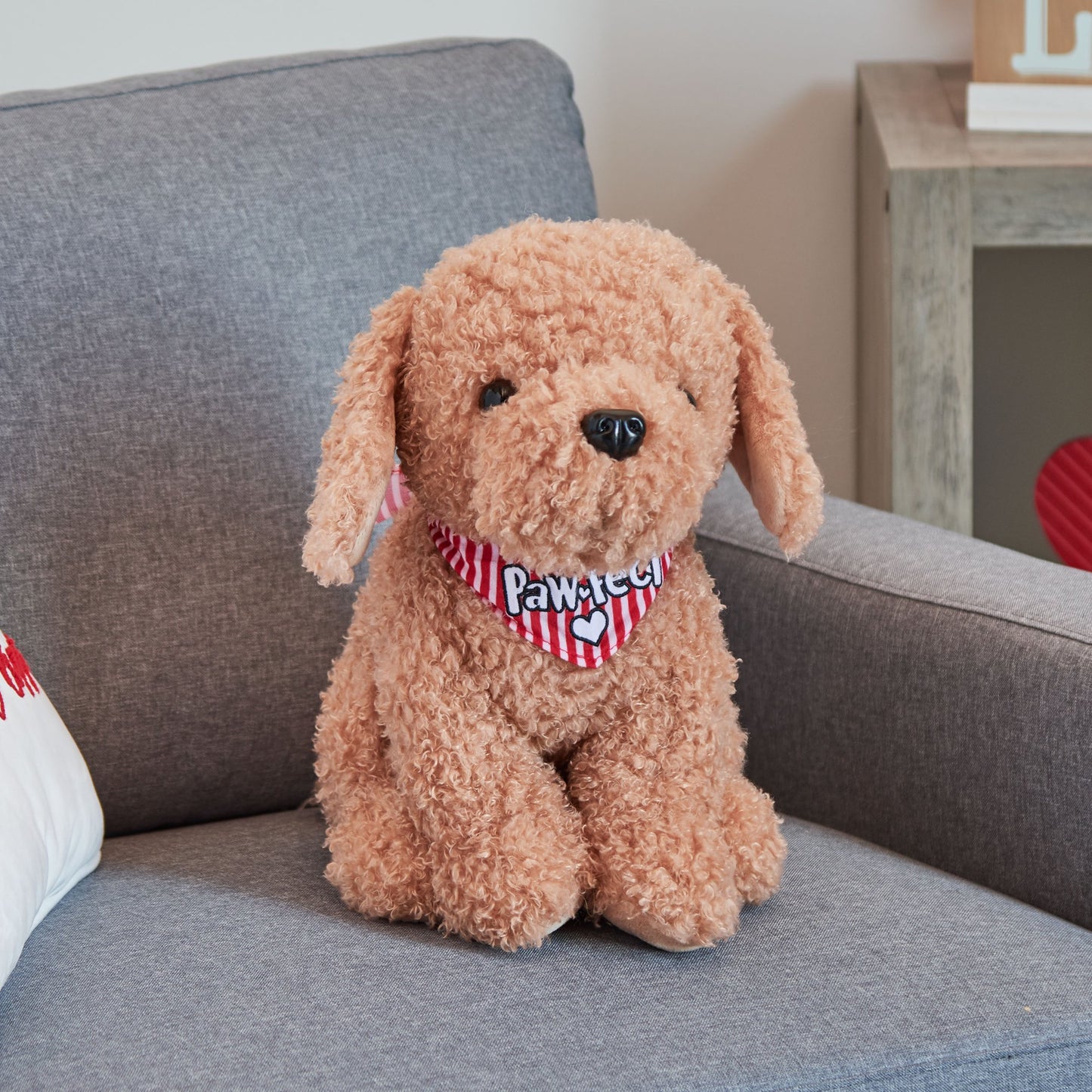 Way To Celebrate Valentine's Day Sitting Puppy Plush, Brown