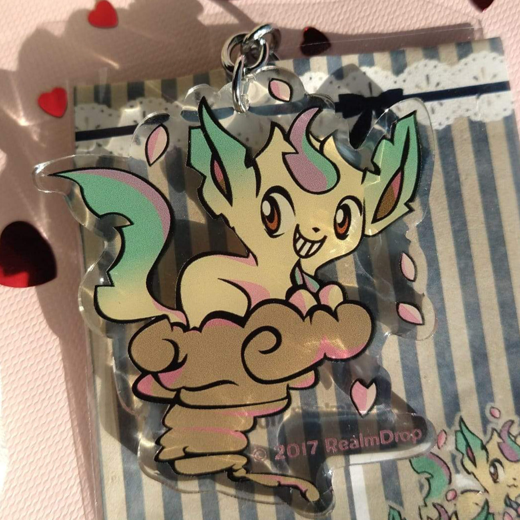 Pokemon Keychain - Leafeon Cloud