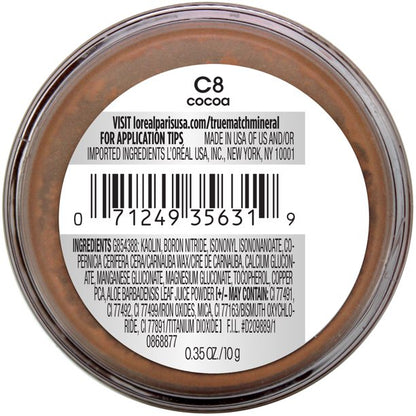 L'Oreal Paris True Match Loose Powder Mineral Foundation, C8 Cocoa