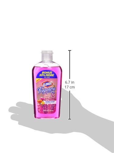 Clorox Fraganzia Liquid Hand Soap Spring Scent Bonus Size | 10 oz Spring Liquid Hand Soap | Liquid Hand Soap Removes Dirt, Soft on Hands Tough on Dirt