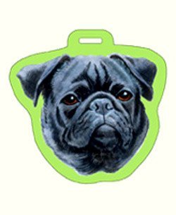 Westport Luggage Tag Pug, Black