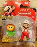 World of Nintendo Fire Mario 2.5 inch Figure with Fire Flower