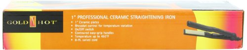 Gold 'N Hot Professional Ceramic Straightening Iron, 1 Inch