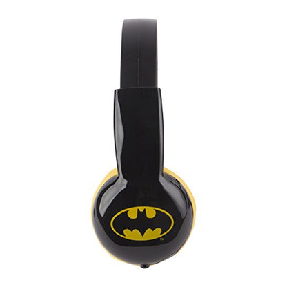 Batman Kids Safe Over The Ear Headphones HP2-03082 | Kids Headphones, Volume Limiter for Developing Ears, 3.5MM Stereo Jack, Recommended for Ages 3-9, by Sakar