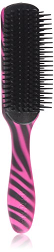 Denman D3 Zebra Striped Wild Hair Brushes, Pink