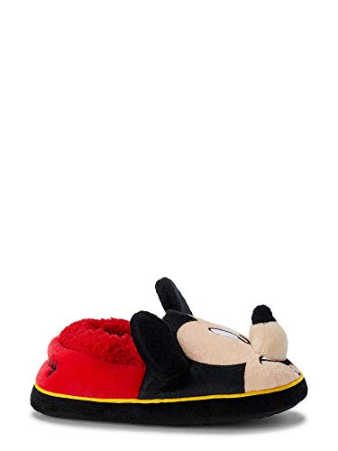 Disney Boys' Mickey Mouse Slide on Slippers (7-8 Toddler) Red