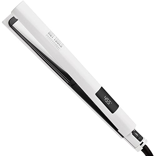 HOT TOOLS Pro Artist White Gold Digital Flat Iron, 1 inch