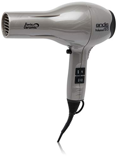 Andis 1875-Watt Professional Tourmaline Ceramic Ionic Hair Dryer, Platinum (82310)