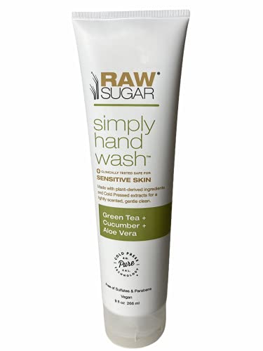 Raw Sugar Simply Hand Wash Sensitive Skin Green Tea Cucumber Aloe Vera