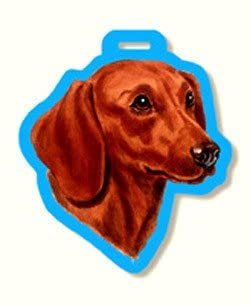 Westport Luggage Tag Red Dachshund