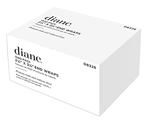 Diane End Wraps for Styling Hair in Salon or at Home 2.25” x 3.25”, White, 1000 Count