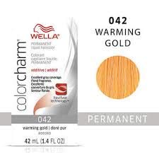 Wella Color Charm Permanent Liquid Hair Color for Gray Coverage 042 Gold