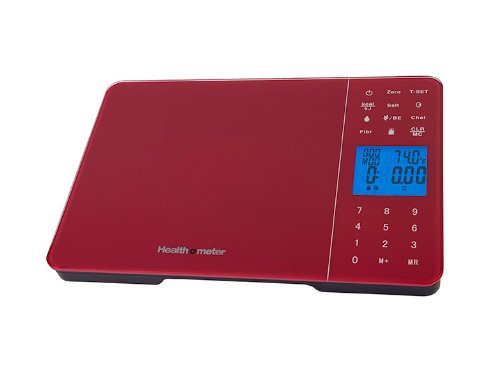 Health o meter Diet Tracking Digital Kitchen Scale 11Lb/5000Gm, Red