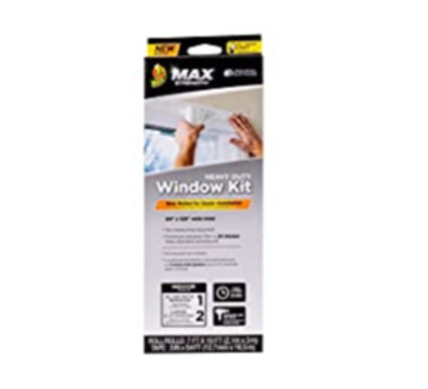 Duck Max Strength Rolled Clear Plastic Window Insulation Kit - 84 in x 120 in