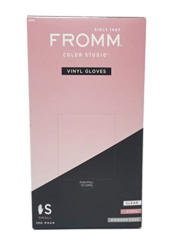 Color Studio Disposable Vinyl Clear Gloves (100 Gloves per Box, Small)