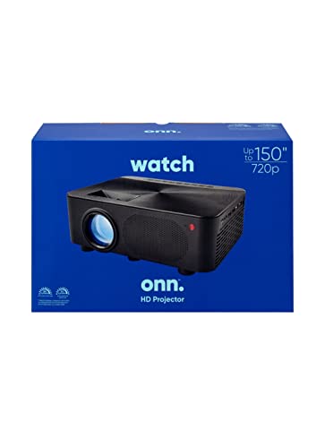 Onn 720p LCD Home Theater Projector Black 1280 x 720 Resolution Aspect ratio: 16:9, 4:3 Project up to 150 inches - 100020900