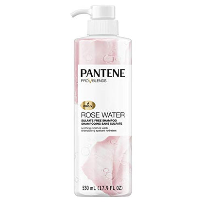 Pantene, Shampoo, Sulfate, Paraben and Dye Free, Pro-V Blends, Soothing Rose Water, 17.9 fl oz