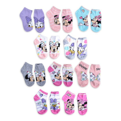 Minnie Mouse Toddler Girls 10 Days of Socks, 10-Pack, Sizes 2T-5T