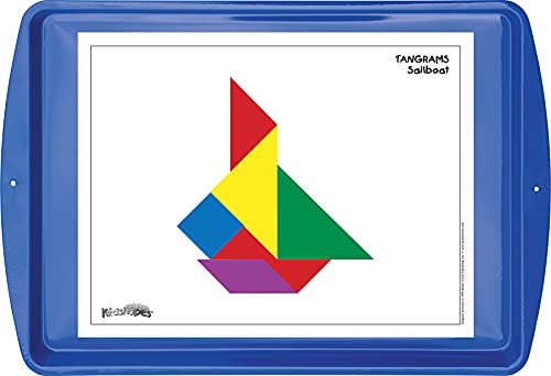 Barker Creek Learning Magnets, Tangrams, Magnetic Manipulatives Strengthen Math, Spatial Relationship, Patterning, Geometry, Problem Solving Skills…and More! 42 Magnets per Set (2305)