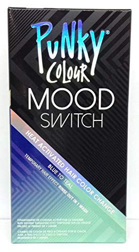 Punky Colour Blue To Teal Mood Switch Heat Activated Hair Color Change, Temporary Hair Effect