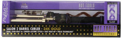 Hot Tools-HTG-1855-Salon, 2 Barrel Curler, Gold/Black