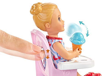 Barbie Skipper Babysitters Inc. Feeding Playset with Babysitting Skipper Doll